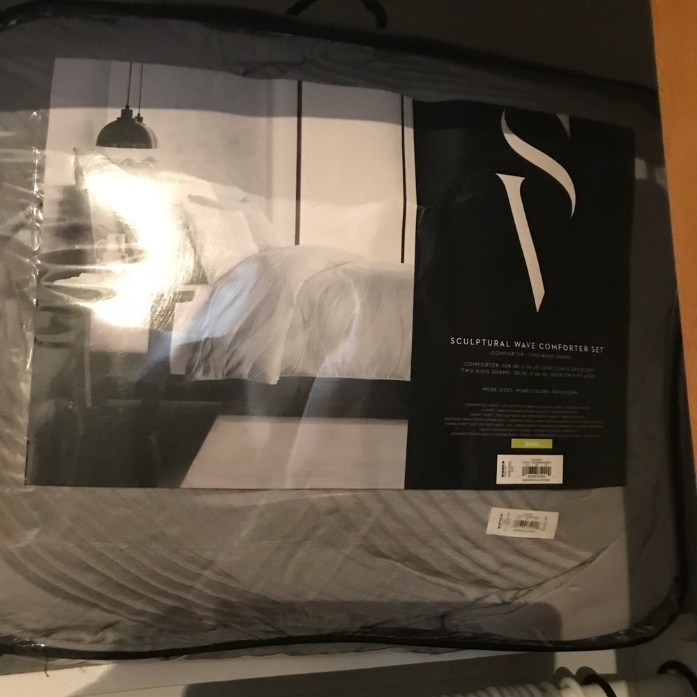 Kohl's Sculptural Wave Comforter Set - Silver Gray